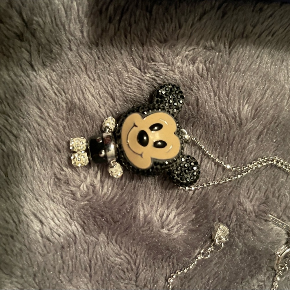 Swarovski Crystal Rare Mickey Mouse Necklace